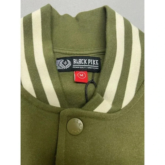 NWT BLACK PIKE STATE CHAMPIONS VARSITY JACKET SIZE M SNAP CLOSURE SIDE POCKETS - Picture 3 of 10